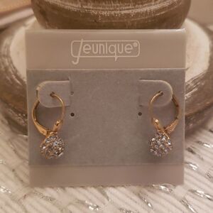 💗 Fashion Earrings Gold and Rhinestone